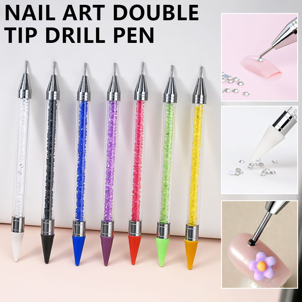 Rhinestone Nail Gem - 1 шт., точечная дрель с двумя
