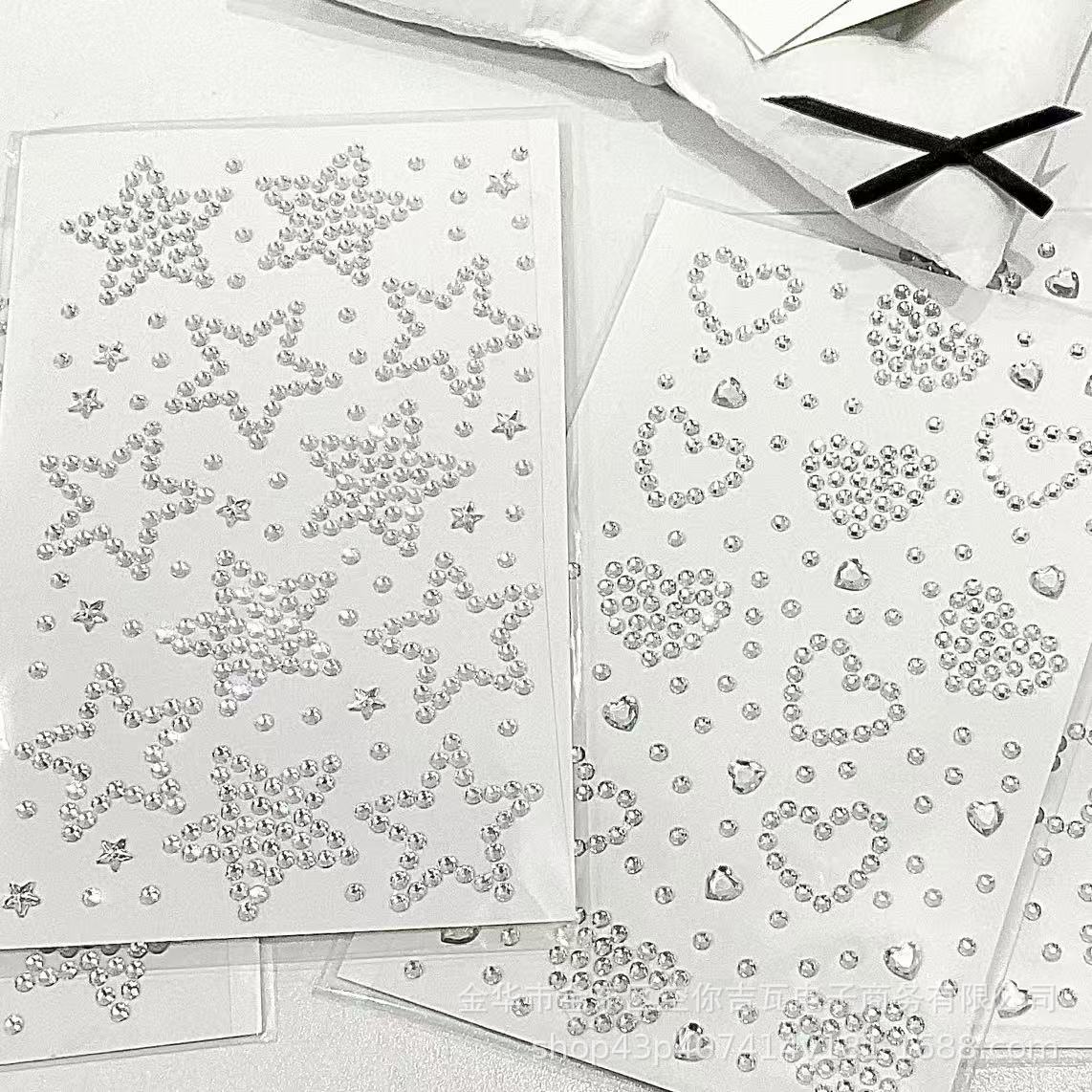 Rhinestone Nail Gem - Серебряные стразы-сердечки, плоские наклейки-стразы для DIY-дизайна