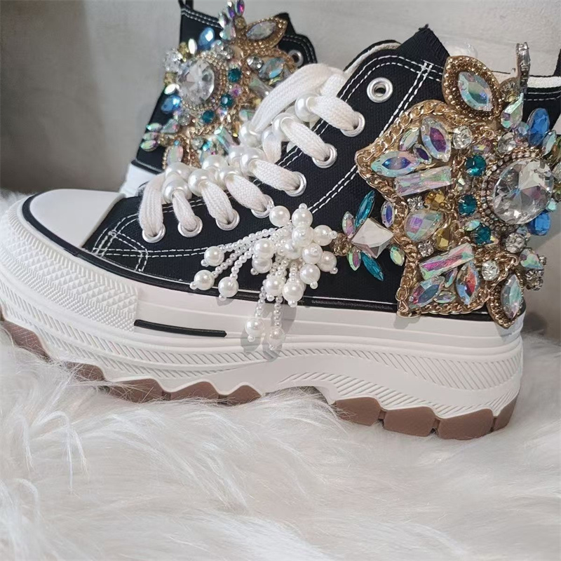 Холщовые туфли на толстой подо – обзор и цена Rhinestone Nail Gem
