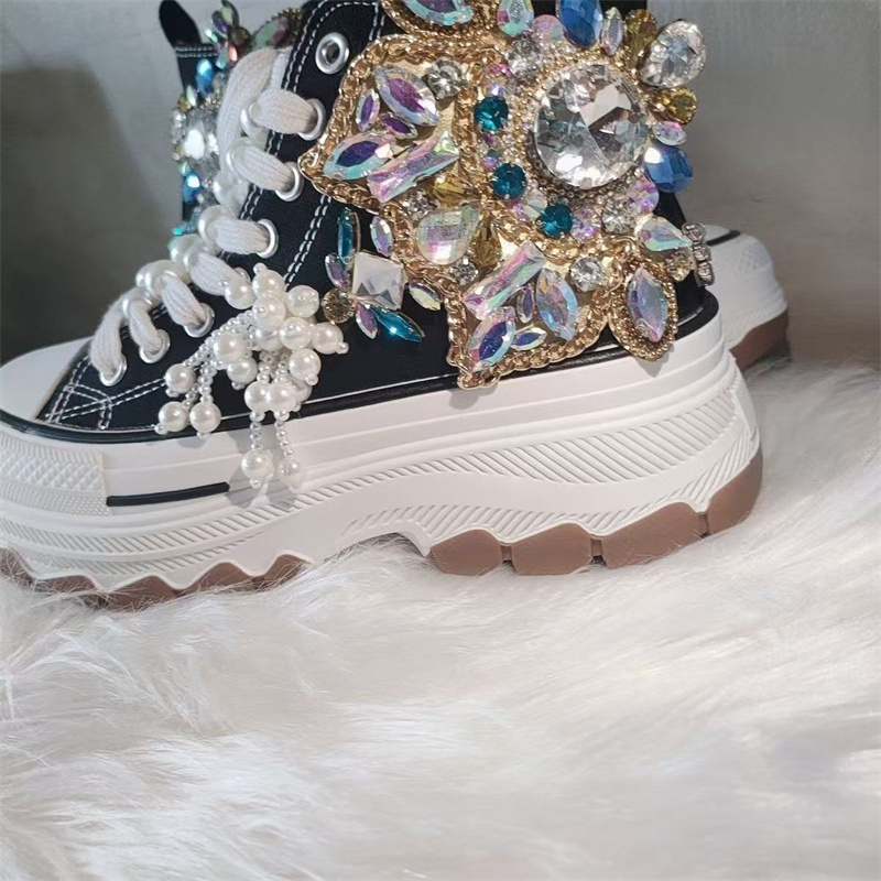 Холщовые туфли на толстой подо – обзор и цена Rhinestone Nail Gem