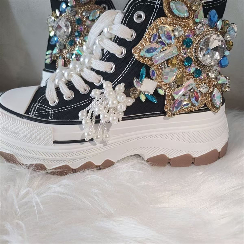 Холщовые туфли на толстой подо – обзор и цена Rhinestone Nail Gem