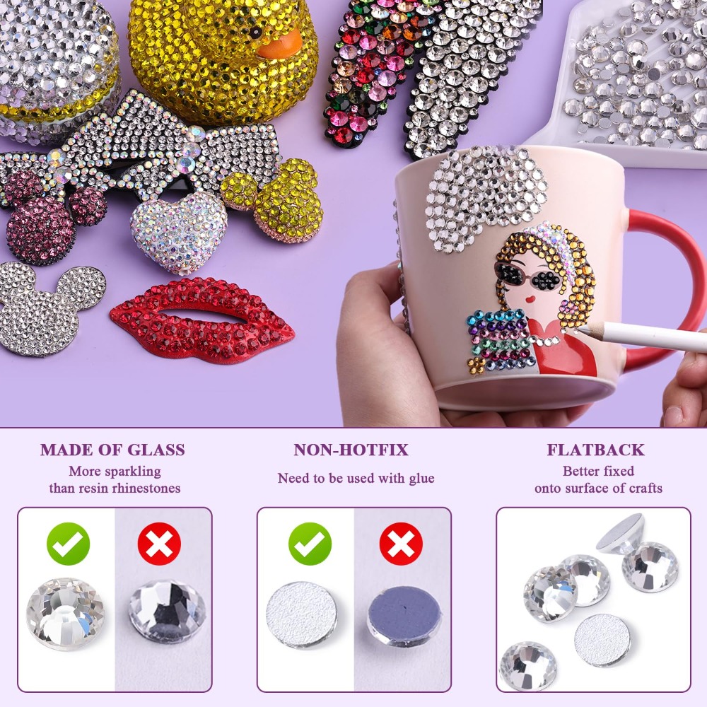 2000 шт. прозрачных страз SS20 – обзор и цена Rhinestone Nail Gem