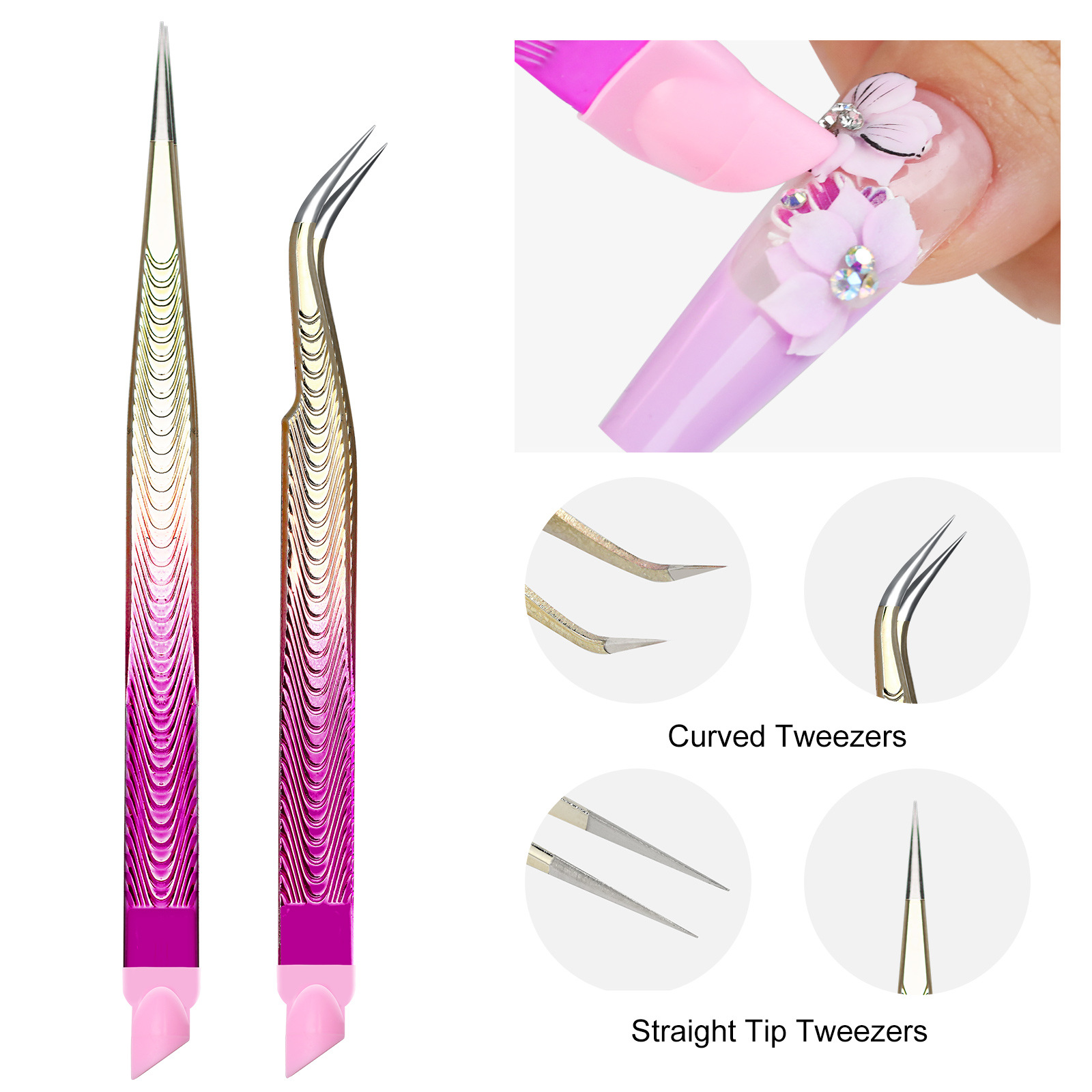 Двусторонний пинцет для дизайн – обзор и цена Rhinestone Nail Gem