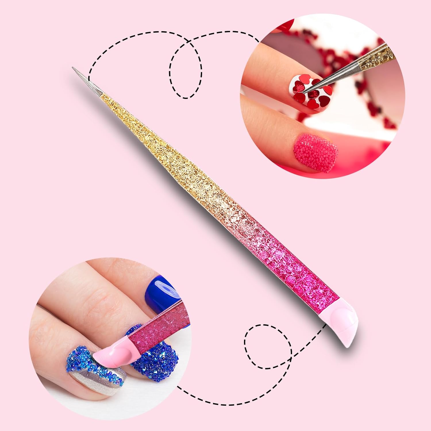 Двусторонний пинцет для дизайн – обзор и цена Rhinestone Nail Gem